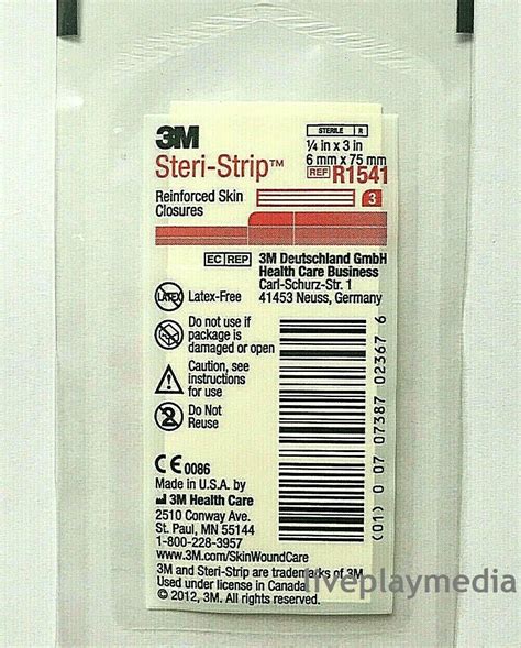 3M Steri Strip Reinforced Skin Wound Closures R1541 6mm X 75mm EBay