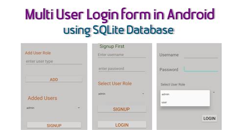 How To Create Multi User Login In Android Using Sqlite Database Teaser