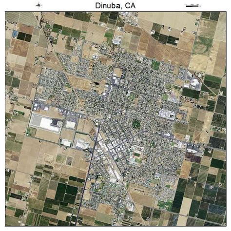 Aerial Photography Map Of Dinuba Ca California