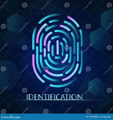 Scan Fingerprint Biometric Identity Concept Stock Vector Illustration