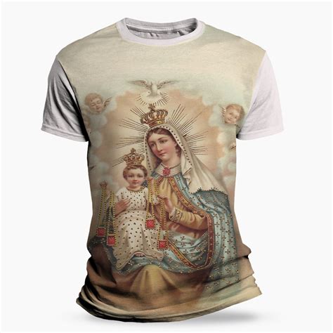 Camiseta Religiosa Católica Nossa Senhora Do Carmo Atacado E