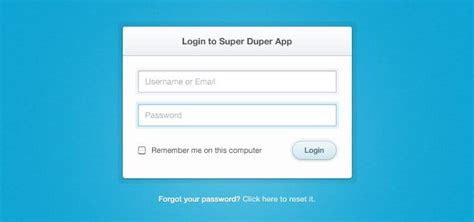 Clean And Simple Login Form Psd Psd Vector Uidownload