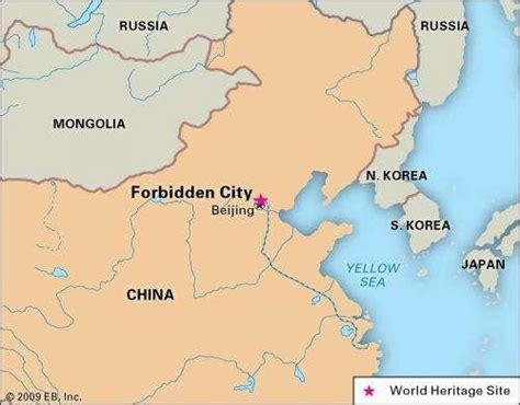 Forbidden City On Map Forbidden City China Map China