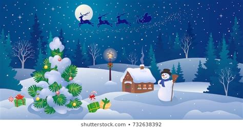 148041 Christmas Night Scene Images Stock Photos And Vectors Shutterstock