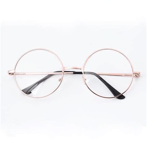 buy vintage fashion women men metal frame clear round lens glasses nerd spectacles eyeglass 5