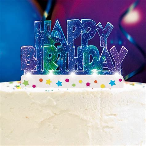Flashing Happy Birthday Cake Topper Haus And Garten Feste And Besondere