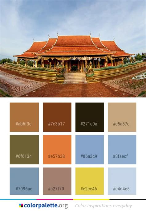 Chinese Architecture Historic Site Landmark Color Palette