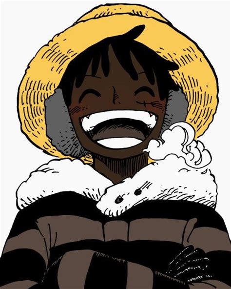 Luffy One Piece Coloured In 2021 Black Cartoon Characters Anime