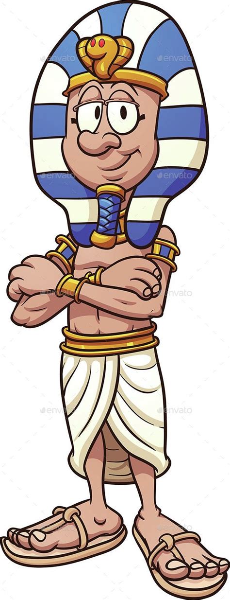 An Egyptian Cartoon Character Standing With His Arms Crossed