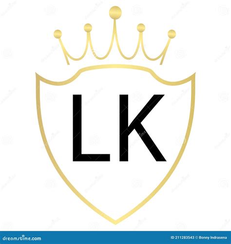 Lk Letter Logo Design With Simple Style Stock Vector Illustration Of