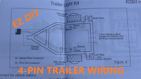 If you do not have a tilt trailer, then connect the ground wire to the tongue. 4 Pin Trailer Wiring Install DIY (plus wiring diagrams) - YouTube