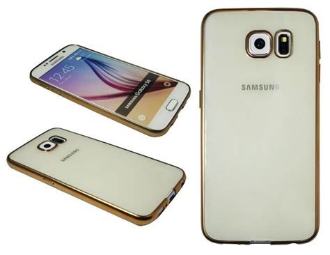 Samsung Galaxy S6 Gumiran Ovitek Tpue Rob Zlat