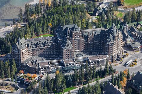 Aerial Photo Banff Springs Hotel
