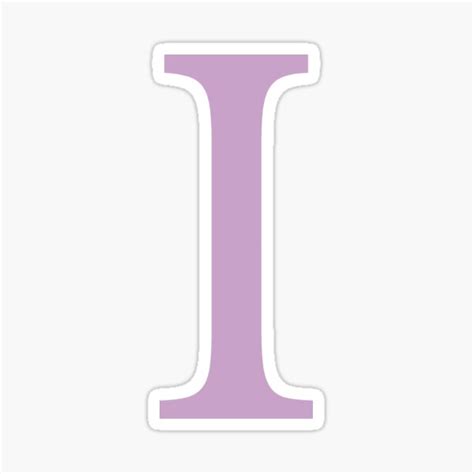 Letter I Lilac Purple Color Sticker For Sale By Funstudio Redbubble