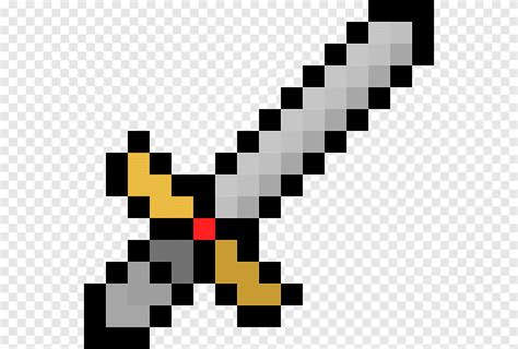 Pixel Art Sword Minecraft Sword Kąt Sztuka Png Pngegg