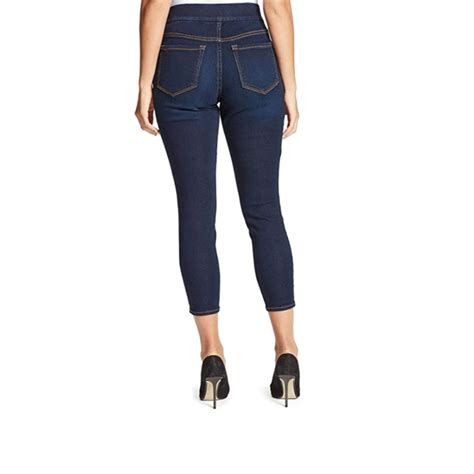 Nine West Womens Heidi Pull On Skinny Crop Jeans Feronia Dark Blue Size