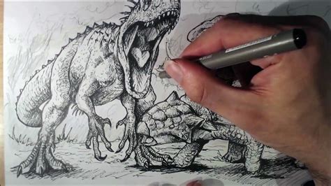 Jurassic World Indominus Rex Drawing Hanpei