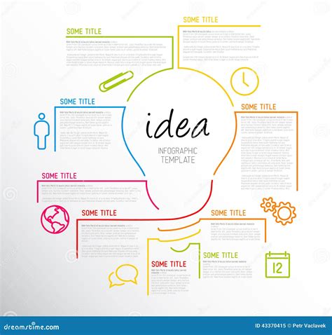 Modern Idea Infographic Template Made From Lines Stock Illustration