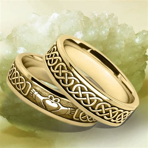 Celtic Or Claddagh Patterned Wedding Rings The Meaningful Symbolism Autumn And May