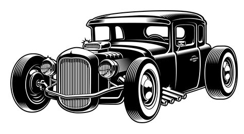 Ford Hot Rod Vector Clipart High Quality Vector Black Line Porn