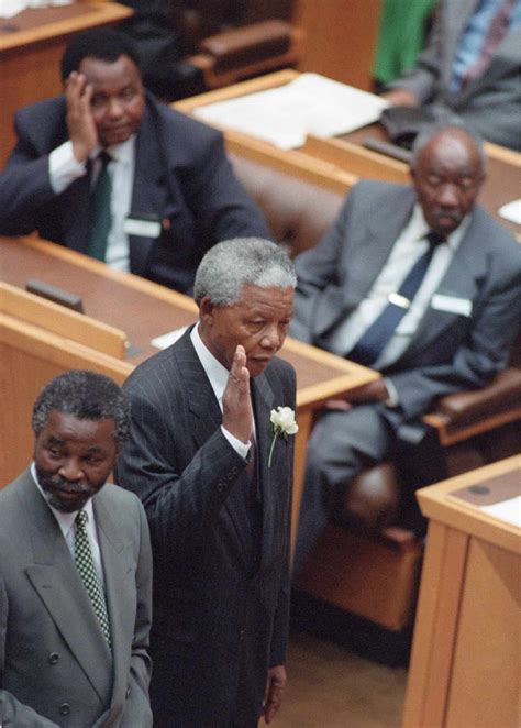 10 May 1994 Nelson Mandela Sworn In As Sas First Democratic President