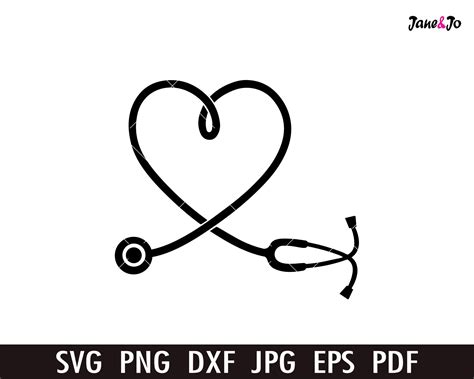 Heart Stethoscope Svg Stethoscope Svg Essential Worker Etsy Ireland