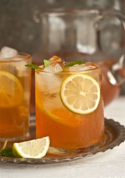 Home Made Ginger Mint And Lemon Ice Tea Recipe Drizzle And Dip Lemon