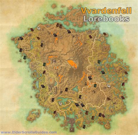 Vvardenfell Lorebooks Map Elder Scrolls Online Guides