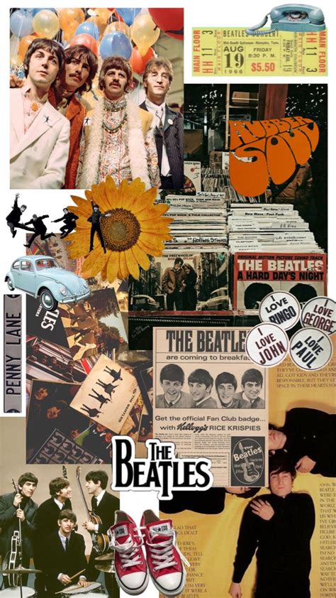 Beatles Wallpaper Beatles Wallpaper Music Collage Beatles Poster