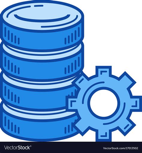 Database Configuration Line Icon Royalty Free Vector Image