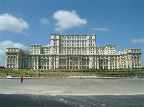 The Palace Of Parliament In Bucharest A Huge Construction Built With