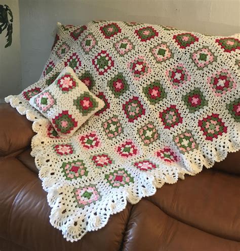 Ready To Ship White Multi Color Granny Square Heirloom Crib Etsy