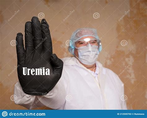 Healthcare Concept Meaning Uremia With Sign On The Page Stock Photo