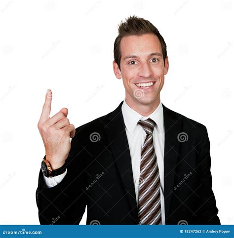 Businessman With Finger Pointing Up Stock Photography Image 18247262
