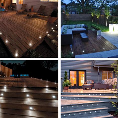 5pcs Led Deck Step Lights Pathway Stair Path Lamp Waterproof Outdoor