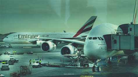 Two Airbus A380 At Dubai Airport Kalpachev Photography