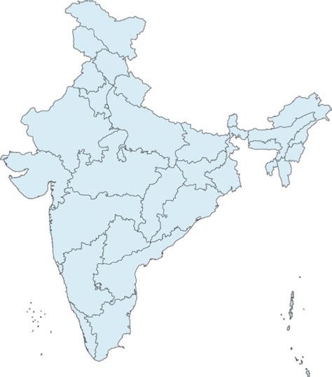 India Map With States Outline Png