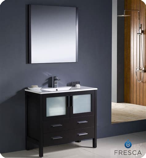 You'll love the outstanding beauty and value of fine bathroom furniture that is made to perform and to impress. 36" Espresso Modern Bathroom Vanity with Faucet and Linen ...