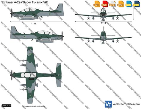 templates modern airplanes embraer embraer a 29a super tucano fab