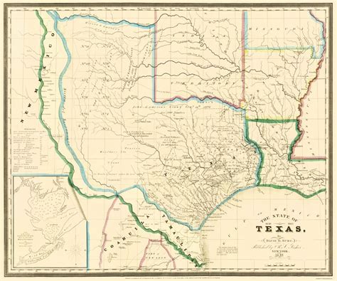 Old State Map Texas Burr 1846 Texas Map 1846 Printable Maps