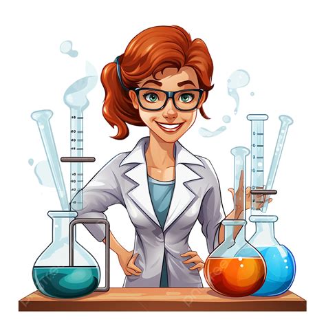 Teacher In A Science Lab Clip Art Teacher Girl Transparent PNG
