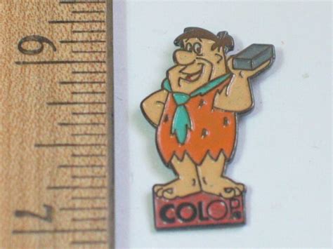 Fred Flintstone Holding A Brick Pin 186 Ebay