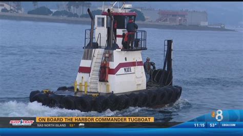 Shawn Styles Climbs Aboard The Harbor Commander Tugboat Cbs News 8