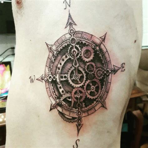 Steam Punk Compass Full Sleeve Tattoos Sleeve Tattoos Tattoo Sleeve