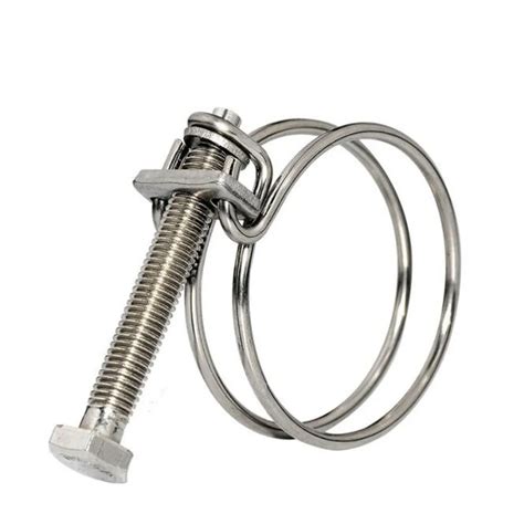 Heavy Duty Double Wire Hose Clamps Stainless Steel Plumbing Adjustable