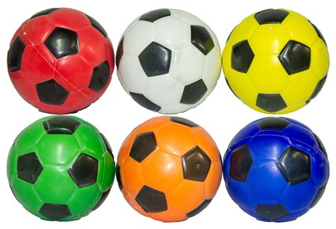 Set Of 6 4 Inch Foam Soccer Balls In Assorted Colors