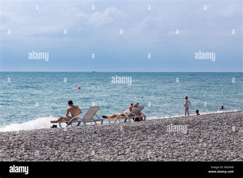 Black Sea Beach Sochi Krasnodar Region Russia Stock Photo Royalty