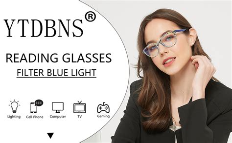 ytdbns 4 pack reading glasses for women men colorful blue light blocking reading