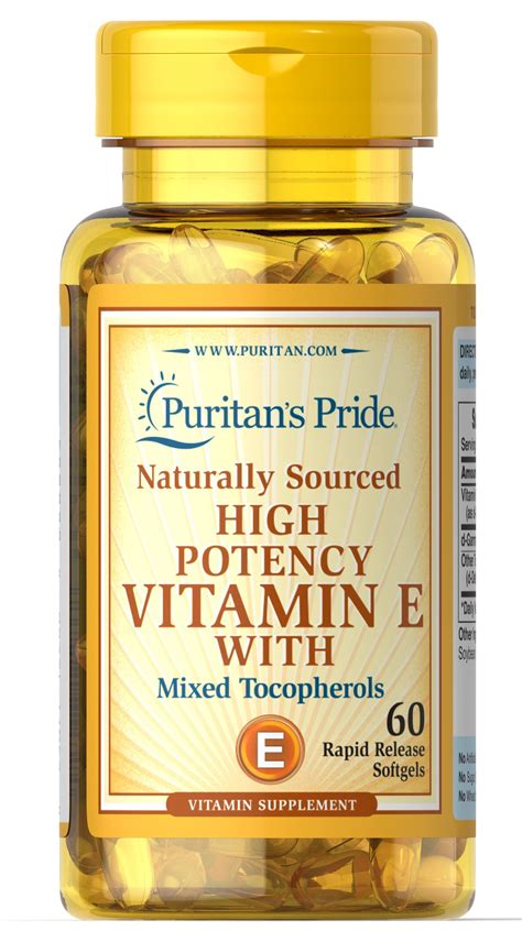 I am not familiar with puritan but i have not seen any fda approved supplements. Vitamin E Complex High Gamma Natural 60 Softgels | E ...