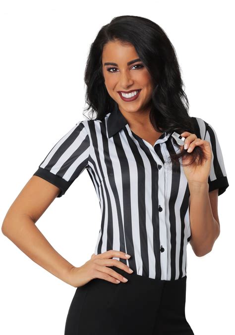 Button Up Womens Referee Shirt Womens Costumes